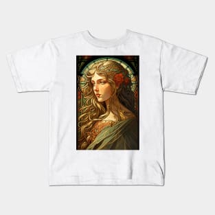 Helen of Troy - Art Nouveau Kids T-Shirt